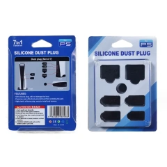 7 in 1 Dust Plug Dustproof USB LAN Charging Port Cover Kit for PS5 Digital/Disc Version Console Anti-dust Plug