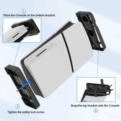 2 in 1 Horizontal and Vertical Stand For PS5 Slim Games Console Stand for PS VR2 Headset Controllers Holder Storage Bracket