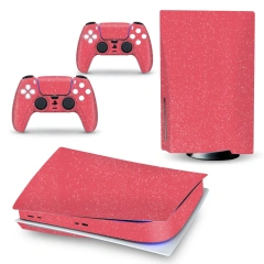 Glitter Skin Protective Film Stickers for PS5 Disk Version Console + 2 Controller Skin Vinyl Cover Decal Sticker