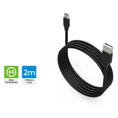 2M USB Data Cable Charger Charging Cable Cord for PS5/Xbox/Nintendo Switch Console Controller Charging Cable