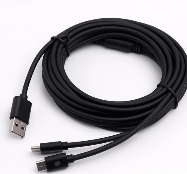 3 Meters Charging Cable For Playstation 5 LED Light Type c 2 in 1 USB Cable For PS5/Xbox Series X/S/Switch Charger USB Cable