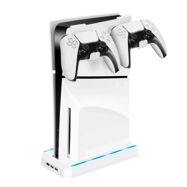 RGB Holder Cooling Station Storage Stand For Play station 5 for PS5 Slim Wall Mount Stand Bracket Game Console Holder