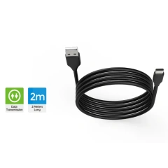 2M USB Data Cable Charger Charging Cable Cord for PS5/Xbox/Nintendo Switch Console Controller Charging Cable