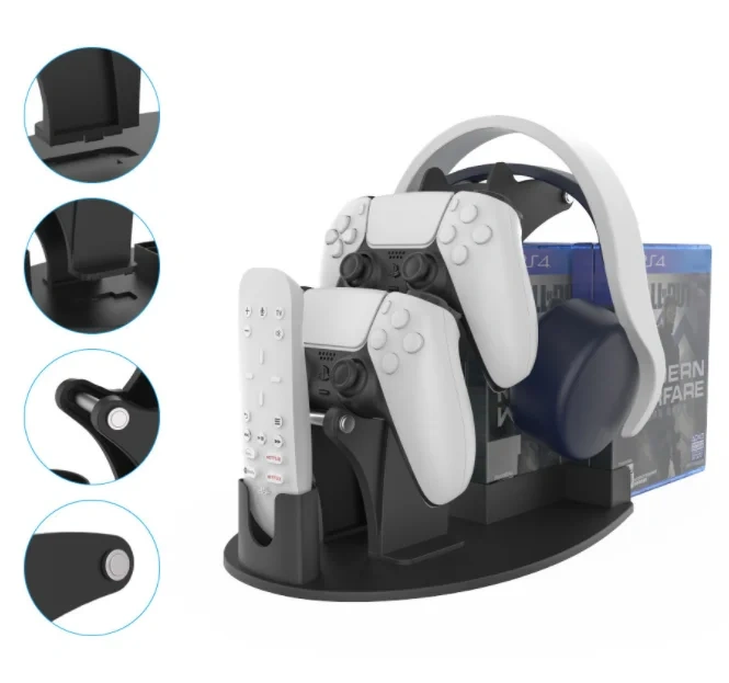 Game Accessories Storage Holder Bracket Stand for Xbox/PS5/PS4/SWITCH Pro Controller Remote Control Headset Stand Holder