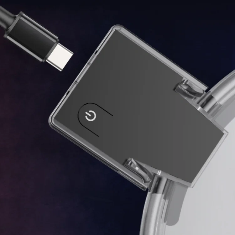 Transparent Charger dock Charging Station for PS5 Console charger base with Light Charging stand