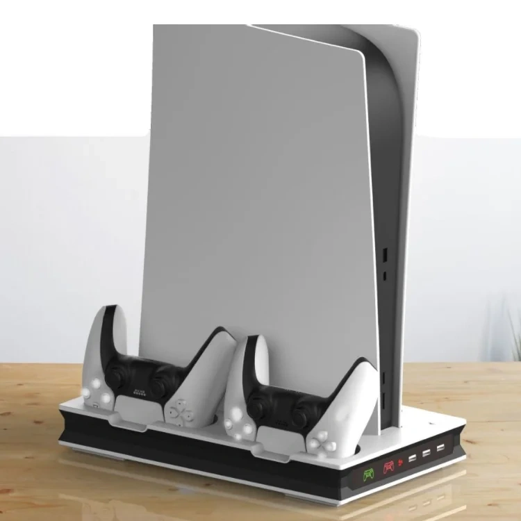 PS5 Controller Charger Station Dock+ Vertical Cooling Fan Stand Magnetic PS5 Charging Dock Station