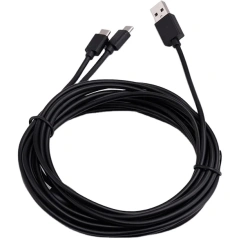 High Quality 2 In 1 Playstation 5 Usb Charger Cable Nintendo Switch Usb Cable 3 Meters Black Ps5 Charging Cable
