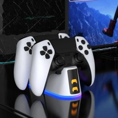 LED Daul Controller Charger Stand for Play Station 5 for PS5 Controller Accessories Charging Station Dock