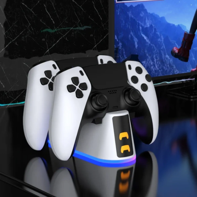 LED Daul Controller Charger Stand for Play Station 5 for PS5 Controller Accessories Charging Station Dock