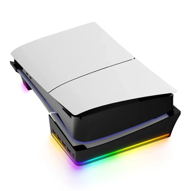 RGB Storage Display Stand Charging Dock for Play station 5 For PS5 Slim Console Accessories Holder Bracket Horizontal Stand