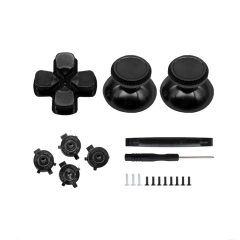 Metal Gamepad Button Joystick Set Replacement For PS5 Game Controller Thumbstick Mushroom Cross Buttons