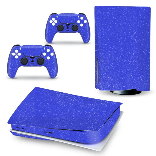 Glitter Skin Protective Film Stickers for PS5 Disk Version Console + 2 Controller Skin Vinyl Cover Decal Sticker