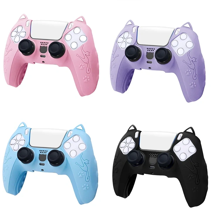 Cat ear Silicone Controller Protective Case Cover for PS5 Controller Skin Cover Silicon Case