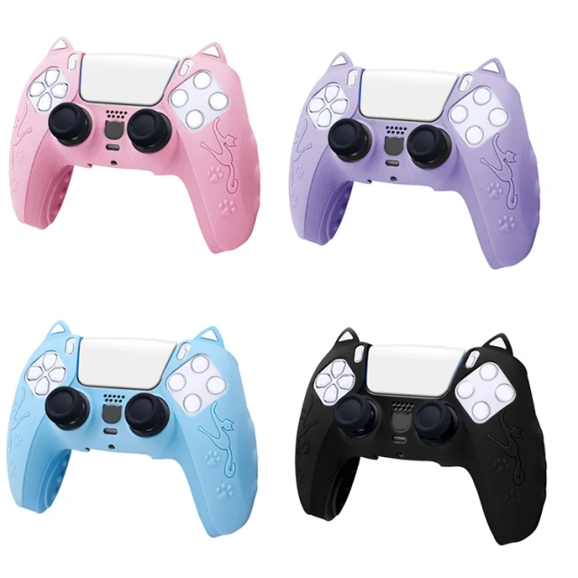 Cat ear Silicone Controller Protective Case Cover for PS5 Controller Skin Cover Silicon Case