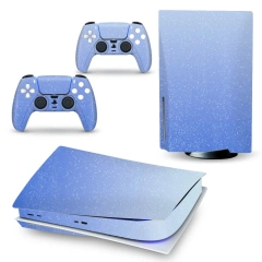 Glitter Skin Protective Film Stickers for PS5 Disk Version Console + 2 Controller Skin Vinyl Cover Decal Sticker