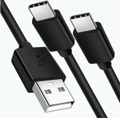 High Quality 2 In 1 Playstation 5 Usb Charger Cable Nintendo Switch Usb Cable 3 Meters Black Ps5 Charging Cable