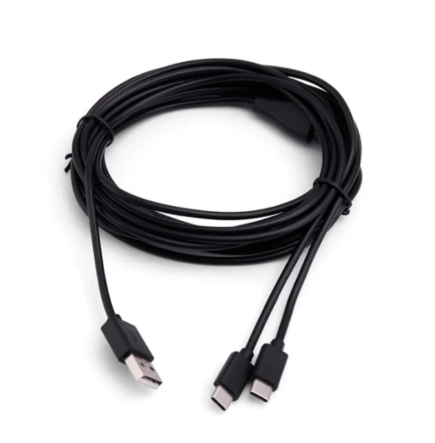 High Quality 2 In 1 Playstation 5 Usb Charger Cable Nintendo Switch Usb Cable 3 Meters Black Ps5 Charging Cable