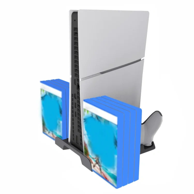 Charging Charger Dock Station Stand + Cooling Fan for PS5 Slim Console & Controllers Storage Stand Holder Charger Base