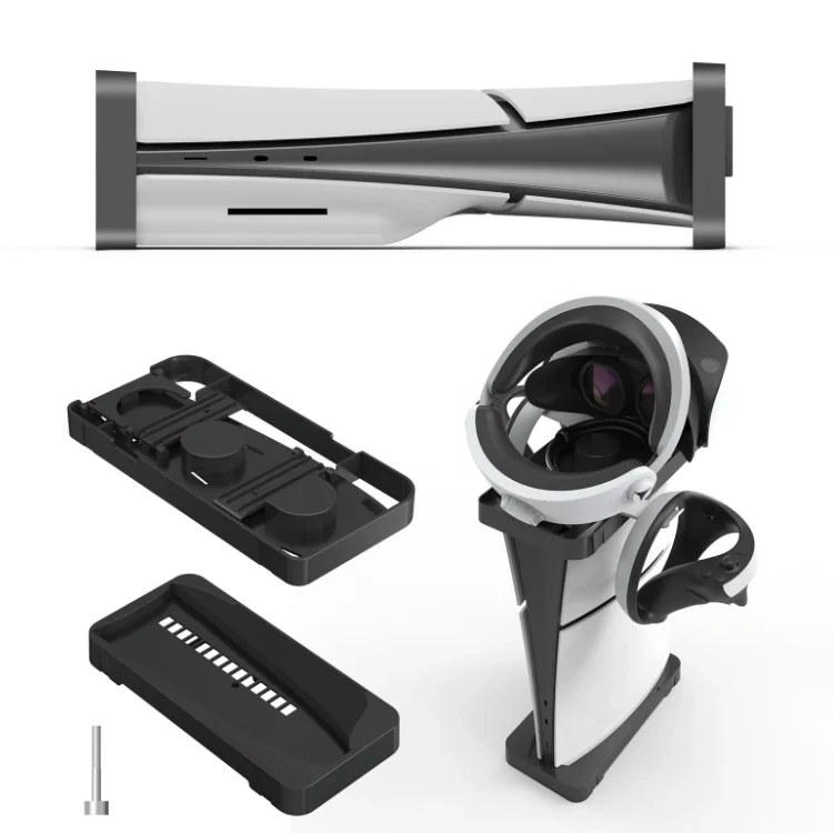 2 in 1 Horizontal and Vertical Stand For PS5 Slim Games Console Stand for PS VR2 Headset Controllers Holder Storage Bracket