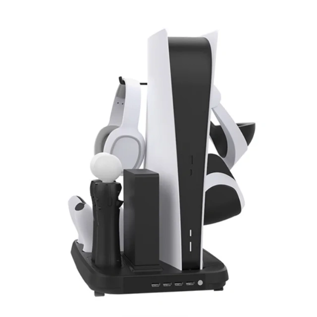 Charger Stand with Cooling Fan For PS5 DE UHD Console Controller Charging Station Playstation 5 Storage Rack Base