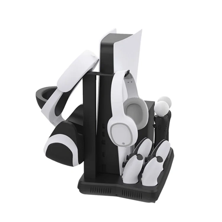 Charger Stand with Cooling Fan For PS5 DE UHD Console Controller Charging Station Playstation 5 Storage Rack Base