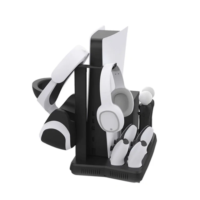 Charger Stand with Cooling Fan For PS5 DE UHD Console Controller Charging Station Playstation 5 Storage Rack Base
