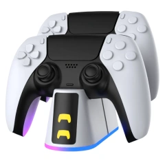 LED Daul Controller Charger Stand for Play Station 5 for PS5 Controller Accessories Charging Station Dock