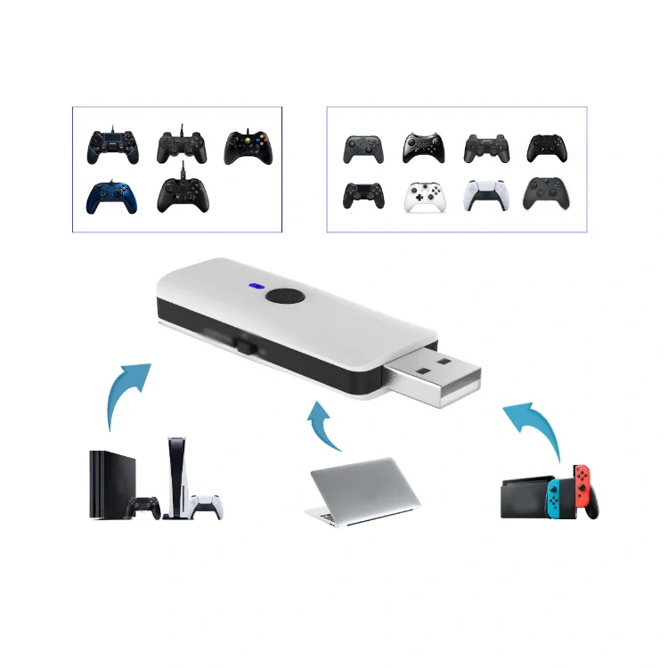 Converter Wired Wireless Controller Adapter For PS5/PS4/Nintendo Switch/PC/PS3 Controller Converter Adapter