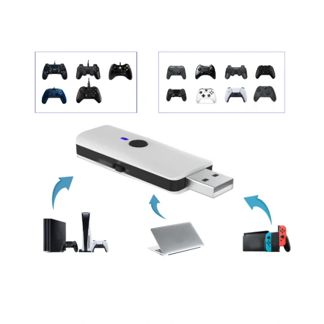 Converter Wired Wireless Controller Adapter For PS5/PS4/Nintendo Switch/PC/PS3 Controller Converter Adapter