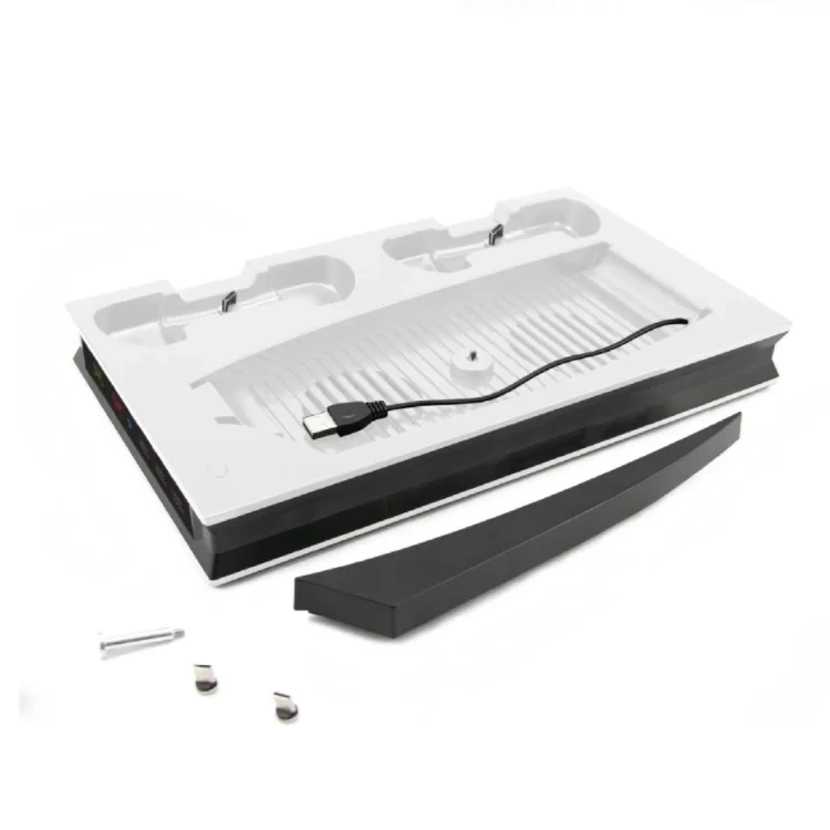 PS5 Controller Charger Station Dock+ Vertical Cooling Fan Stand Magnetic PS5 Charging Dock Station