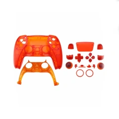 Full Set Buttons D pad L1 R1 for PS5 Shell Replacement Housing Clear Buttons Kit Faceplate