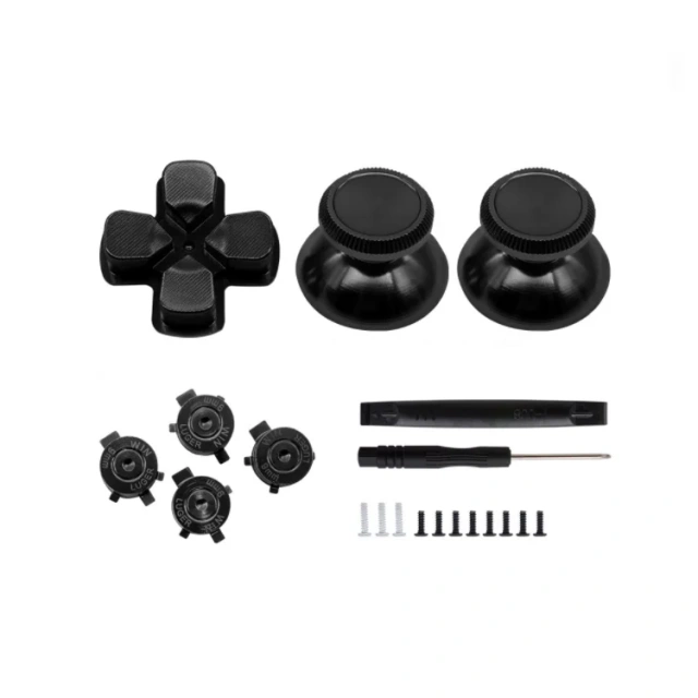 Metal Mushroom Replacement Joystick Cap for PS5 Controller Analog Stick Joystick Thumbstick Thumb Grips Button Kit