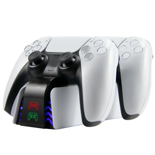 With LED light Wireless Gamepad Charger Charging station for PS5 controller dual charging dock