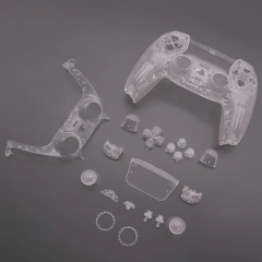 Transparent Shell Buttons Thumbstick Replacement for PS5 Controller DIY Shell Buttons Thumb Grips Protective Joystick Cap
