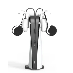 Controller Stand + 2 in 1 Charging Cable Set For PS5 PS VR2 Wireless Handle headphone Foldable Hanger Holder