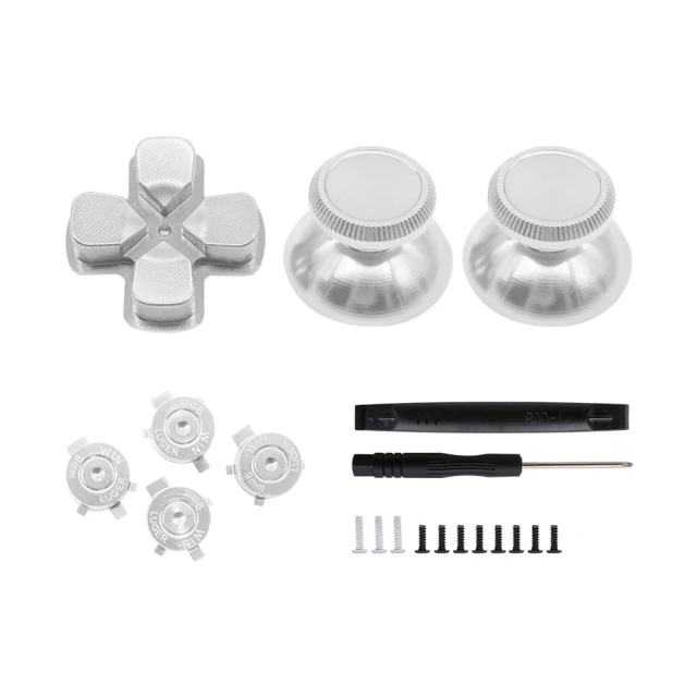 Metal Mushroom Replacement Joystick Cap for PS5 Controller Analog Stick Joystick Thumbstick Thumb Grips Button Kit