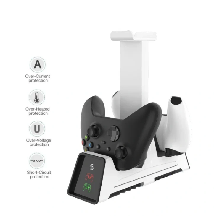 Universal Charger Station & Headphone Holding for PS5 Controllers Charging Dock for XBOX series S X/PS5/PS4/Switch pro