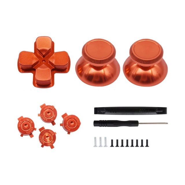 Metal Mushroom Replacement Joystick Cap for PS5 Controller Analog Stick Joystick Thumbstick Thumb Grips Button Kit