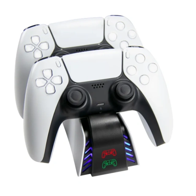 With LED light Wireless Gamepad Charger Charging station for PS5 controller dual charging dock
