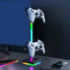 Universal Headset Stand Gamepad Holder Storage with RGB For Xbox/PS4/PS5/Switch Game Controller Holder