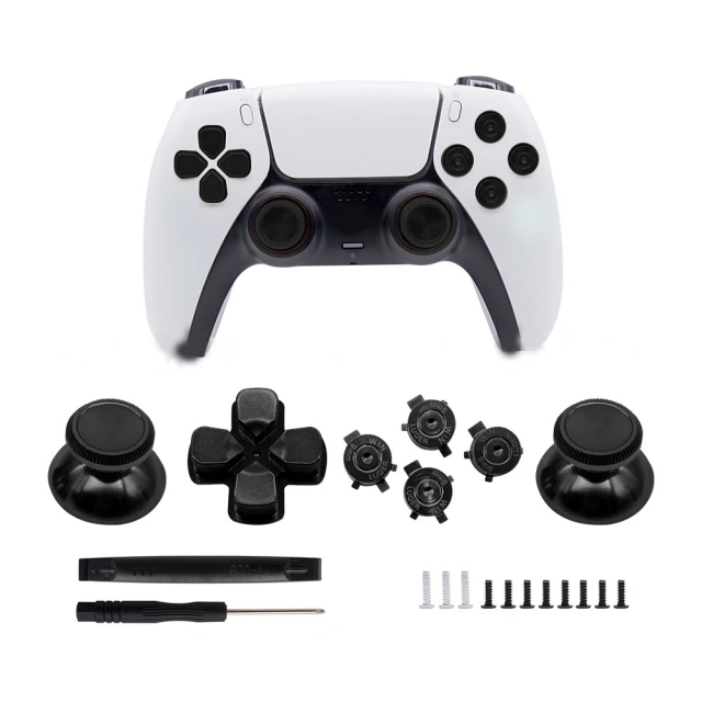 Metal Mushroom Replacement Joystick Cap for PS5 Controller Analog Stick Joystick Thumbstick Thumb Grips Button Kit