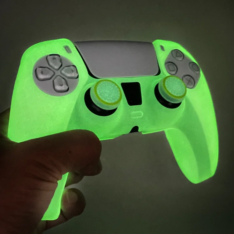 for Ps5 Play station Gamepad Silicon Sleeve Solid Color Luminous Protective Case For PS5 Game Controller Silicone Cover Case