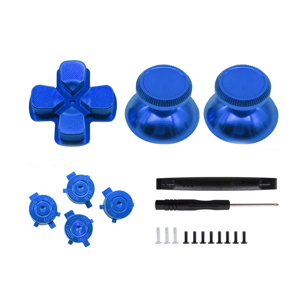 Metal Mushroom Replacement Joystick Cap for PS5 Controller Analog Stick Joystick Thumbstick Thumb Grips Button Kit