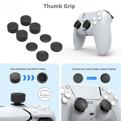 For PS5 12 in 1 Accessory Set Controller Charger Thumbstick Cover Silicone Cover Charging Stand Station Set