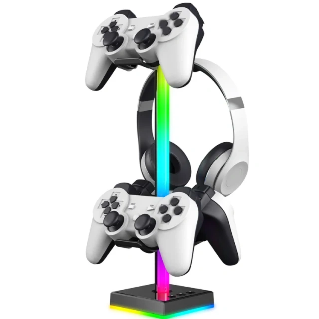 Universal Headset Stand Gamepad Holder Storage with RGB For Xbox/PS4/PS5/Switch Game Controller Holder