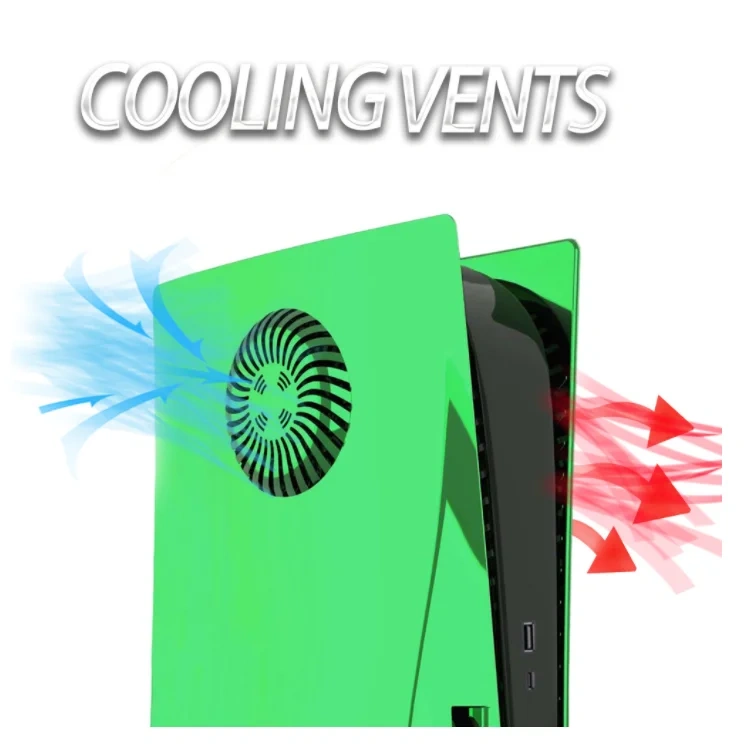 Replacement Panel Hard Case with RGB Atmosphere Light for Sony PS5 Game Console Faceplate
