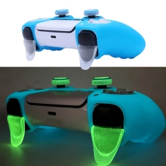 for Ps5 Play station Gamepad Silicon Sleeve Solid Color Luminous Protective Case For PS5 Game Controller Silicone Cover Case