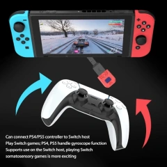 USB Wireless Controller Adapter Gamepad Receiver Support Joystick Converter Compatible with for Switch/PS5/PS4/xBox