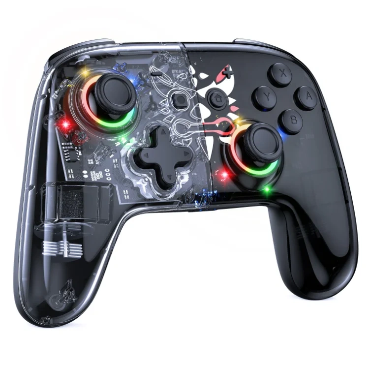8 Colors LED Wireless Game Controller for PS5 Dual Motor Six Axis Vibration Wireless Handle Joystick