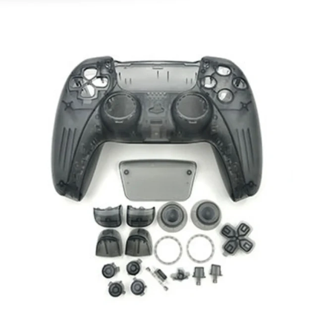 Full Set Buttons D pad L1 R1 for PS5 Shell Replacement Housing Clear Buttons Kit Faceplate